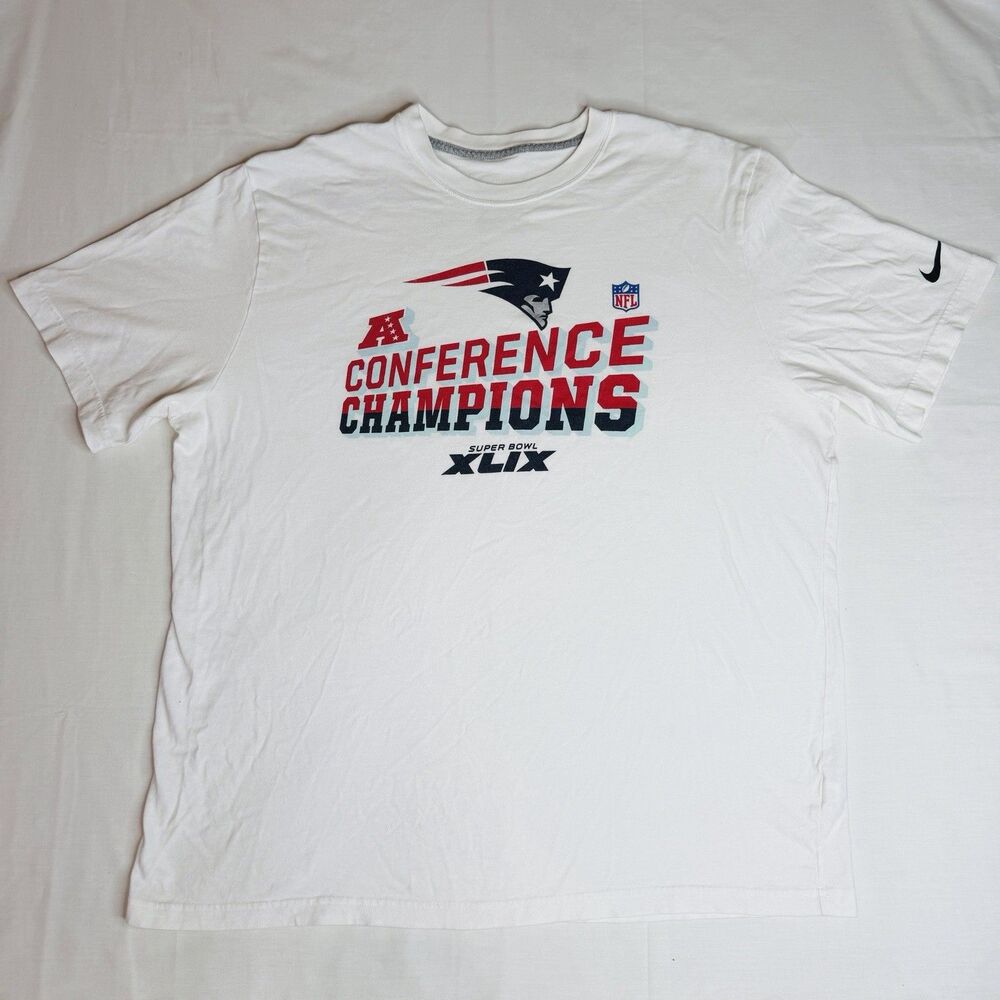 NIKE New England Patriots AFC Conference Champions Super Bowl XLIX T-Shirt XXL